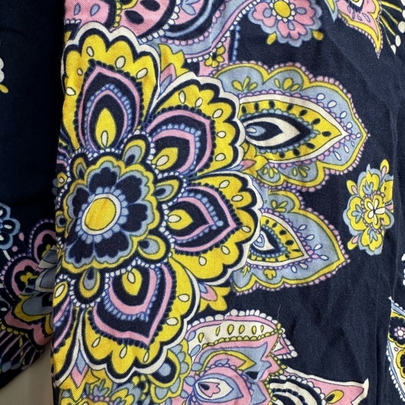 Talbots Plus Navy Floral Paisley Blouse Women’s Plus Size 2X Career Office - Picture 7 of 14
